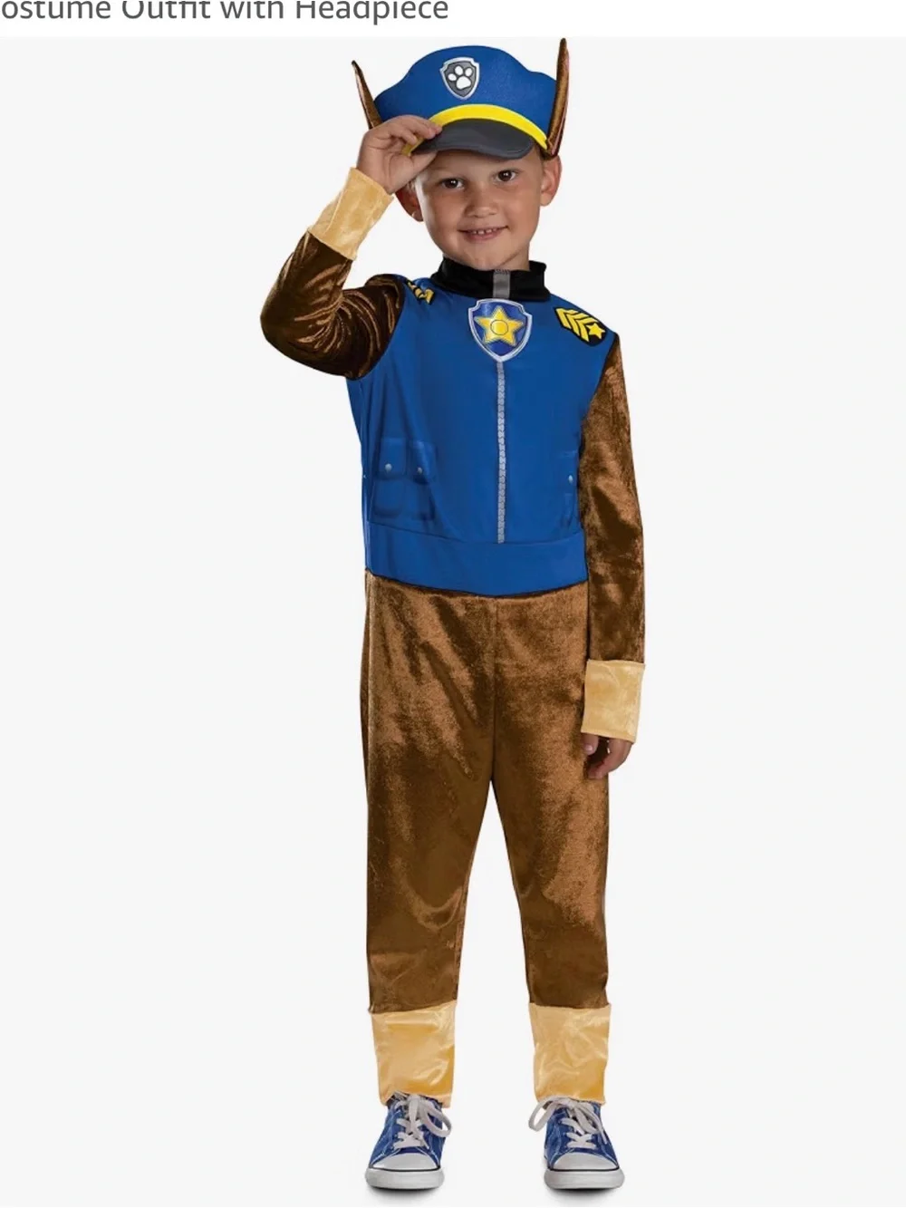 Paw Patrol Chase Plush Kids Costume Size- 12-8M